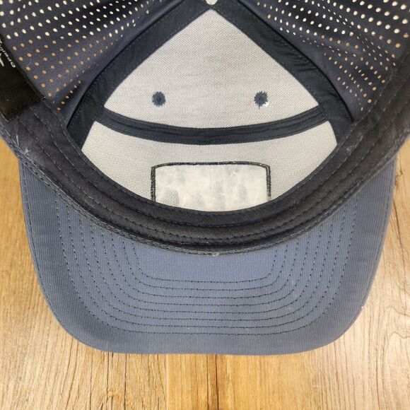 Subaru Gear Colorblock Mountain Snapback Hat Cap Navy Blue Patch Outdoors Hiking - Picture 8 of 11